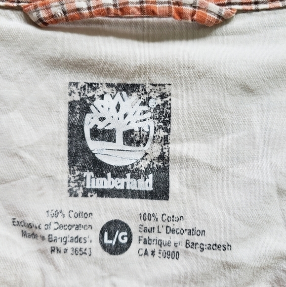 𝅺TIMBERLAND Organic Outdoor Gorpcore Preppy Cotton Poplin Shirt - Men's - Picture 5 of 5